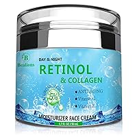 Retinol Cream for Face, Collagen Cream With Hyaluronic Acid for Anti-Aging & Face Moisturizing, Moisturizer Face Cream for Firming Skin and Anti-Wrinkle, for Face With Vitamin C+E Natural-Ingredient