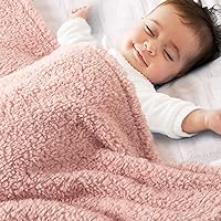 Bertte Sherpa Fleece Baby Blanket | Plush Swaddle Receiving Blankets Super Soft Warm Lightweight Breathable for Infant Toddler Crib Stroller - 33