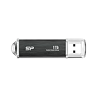 Silicon Power Portable SSD, External 1 TB, Ultra Compact, Ultra Compact, Supports PS5/PS4, TV Recording, USB3.2 Gen2, SPA001TPSM80G