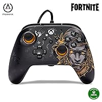 PowerA Advantage Wired Controller for Xbox Series X|S and Windows 10/11 – Fortnite Midas, gamepad, wired video game controller, gaming controller, USB-C, Works with Xbox One, Officially Licensed, Bonus Virtual Item Included.