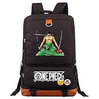 Roronoa Zoro Classic Bookbag Water Resistant Laptop Backpack,One Piece Graphic Daypack