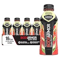 BODYARMOR Sports Drink Sports Beverage, Watermelon Strawberry, Coconut Water Hydration, Natural Flavors With Vitamins, Potassium-Packed Electrolytes, Perfect For Athletes, 16 Fl Oz (Pack of 12)