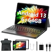 7 inch Tablet, Android Tablet, Kids Mode with Android 11 Tablets 6GB (2+4) RAM+64GB ROM, Long Endurance,1024 x 600 IPS, Dual Camera, FM GPS WiFi, Bluetooth (10.1 in)