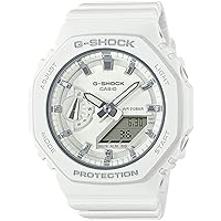 Casio G-SHOCK GMA-S2100-7A Octagon Design, Men's, Women's, Matte White, white, white, Modern