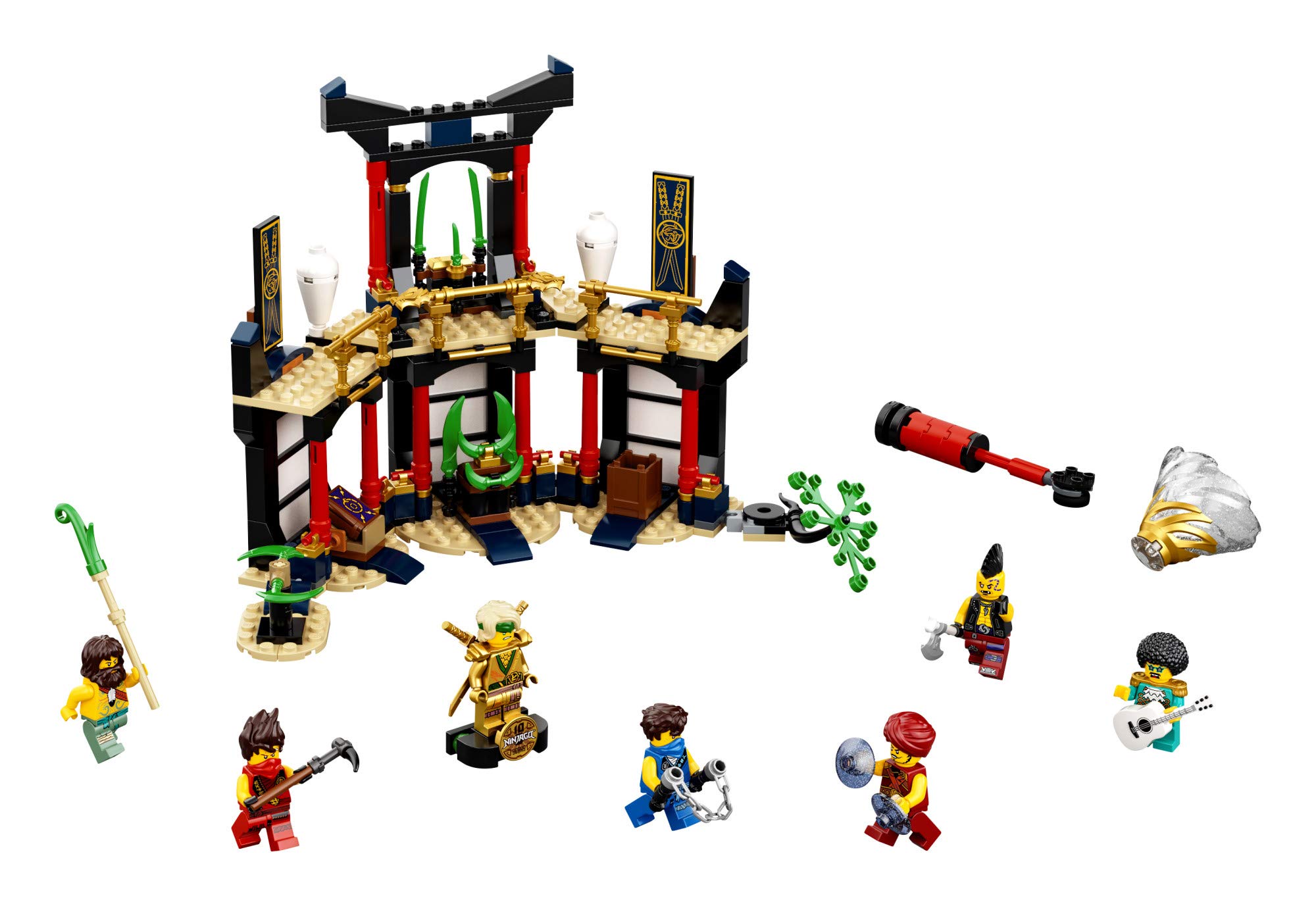 LEGO NINJAGO Legacy Tournament of Elements 71735 Temple Toy Building Set Featuring Ninja Minifigures, New 2021 (283 Pieces)