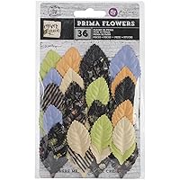 Prima Marketing Forever Green Leaves, 1.5-Inch by 2.25-Inch, Paper Vegetation, 36-Pack