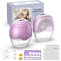 Wearable Breast Pump, Compact Breast Pump Hands Free, Hands Free Breast Pump for Breastfeeding, Electric Breast Pump with 3 Modes & 8 Levels, LCD Display Screen Breast Pumps