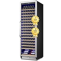 Upgraded 190 Bottles Wine Cooler Refrigerator,24 Inch Wide Wine Fridge with Professional Temperature Control System, Freestanding or Built-in installation, Quiet Operation