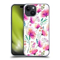 Head Case Designs Officially Licensed Ninola Abstract Poppies Lilac Floral Hard Back Case Compatible with Apple iPhone 15
