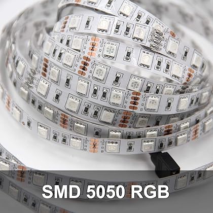 DAYBETTER 5050 RGB Infrared Remote Control Color Changing 50ft Led Strip Lights