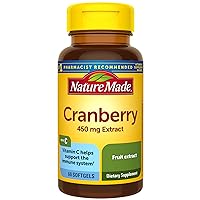 Cranberry with Vitamin C, Dietary Supplement for Immune and Antioxidant Support, 60 Softgels, 30 Day Supply