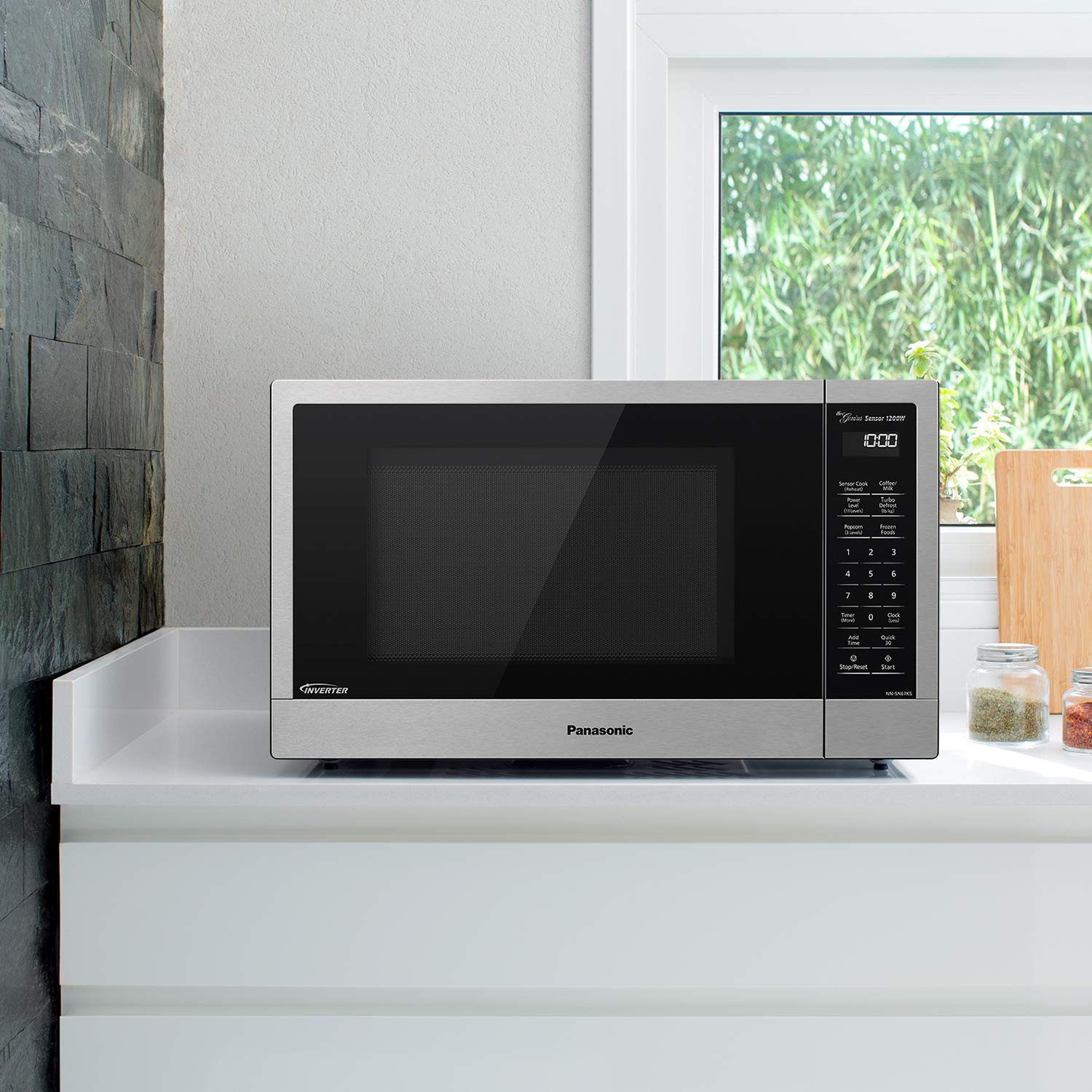 Panasonic NN-SN67K Microwave Oven, 1.2 cu.ft, Stainless Steel/Silver