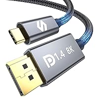 SWITCHFLUX DisplayPort to HDMI Cable [8K@60Hz,4K@144Hz,2K@165Hz] 6FT DP 1.4  to HDMI 2.1 []