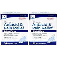 Quality Choice Effervescent Antacid & Pain Relief Original Flavor 36 Tablets Pack of 2