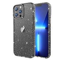 JETech Glitter Case for iPhone 13 Pro Max 6.7-Inch, Bling Sparkle Shockproof Phone Bumper Cover, Cute Sparkly for Women and Girls (Black)
