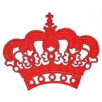 Kleenplus Red Queen Crown Cartoon Patch Embroidered Iron On Badge Sew On Patch Clothes Embroidery Applique Sticker Fabric Sewing Decorative Repair