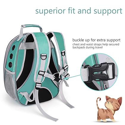 Lollimeow Pet Carrier Backpack, Waterproof Bubble Backpack Carrier, Cats and Puppies,Airline-Approved, Designed for Travel, Hiking, Walking & Outdoor Use