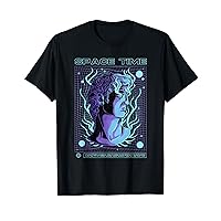 Vaporwave Space Time Greek Sculpture Physics Science Teacher T-Shirt