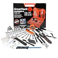 Great Neck MS125 125-Piece Marine Tool Set, Versatile Boat Tool Kit, Water Resistant Marine Tool Kit Case, Emergency Marine Tool Kit For Boats, Chrome Plated