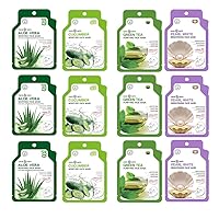 Dearderm Mask Combination Full Facial Mask Pack C (12 Sheets)