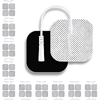 TENS Unit Replacement Pads 2x2 40 Pcs Premium Reusable Electrode Pads - Self Adhesive Electro Therapy Patches for Electrical Stimulation - Non Irritating Stim Pads Design