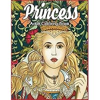Princess Adult Coloring Book: Beautiful Fairy Tale Designs