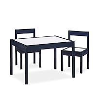 Hunter 3-Piece Kiddy Table & Chair Kids Set, Blue / White