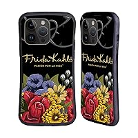 Head Case Designs Officially Licensed Frida Kahlo Efflorescence Red Florals Hybrid Case Compatible with Apple iPhone 15 Pro Max