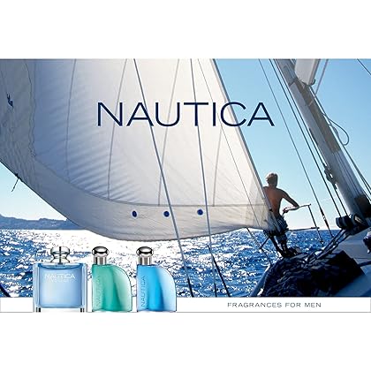 Nautica Classic Eau de Toilette for Men - Citrusy and Earthy Scent - Aromatic Notes of Bergamot, Jasmine, and Musk - Great for Everyday Wear - 3.4 Fl Oz