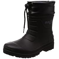 Women's Air Rubber Boot Short Rain, Black, 22.0~22.5 cm 3E