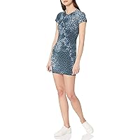 Monrow Women's Cap Sleeve, Fitted, Above The Knee Dress