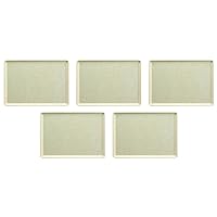 Set of 5 (OF-14) 16.5 inches (42 cm) Long Cloth Tray, Yellow Most NS