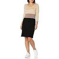 Calvin Klein Women's Knee Length Long Sleeve Sweater Dress