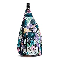 Vera Bradley Women's Recycled Lighten Up Reactive Sling Backpack, Island Floral, One Size