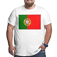 Portuguese Flag Big Size Men's T-Shirt Men Soft Shirts Shirt Sleeve T-Shirt