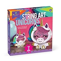 Craft-tastic Stacked String Art Unicorns – Craft Kit Makes 2 Magical Unicorns - 6+