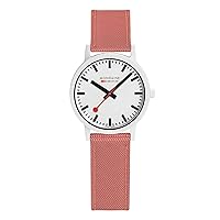 Mondaine Official Swiss Railways Watch Essence | White/Pink Suede