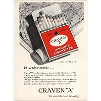 1962 Craven A Cigarettes: Et Verdensmaerke Dutch, Craven Print Ad