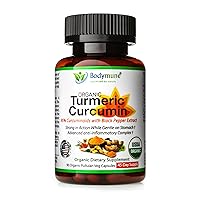 Organic Turmeric Curcumin, 90 Caps, Sea Buckthorn Oil Omega 3-6-7-9 Amla Ginger Piperine Added for Sensitive Stomach and High Bioavailability - Vegan Non-GMO Gluten-Free USA Made