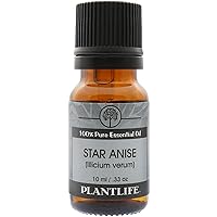 Plantlife Star Anise Aromatherapy Essential Oil - Straight from The Plant 100% Pure Therapeutic Grade - No Additives or Fillers - 10 ml