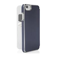 iPhone 8 Case - Pipetto Slim Wallet Case Ultra Thin Premium Genuine Leather cover with 2 Card Slots (Compatible with iPhone 6/6S/7/8) - Navy