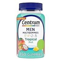 Centrum Men's Multivitamin Gummies, Tropical Fruit Flavors Made from Natural Flavors, 150 Count, 75 Day Supply