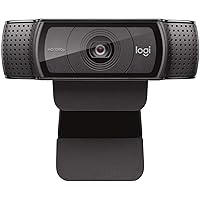 Logitech C920e / C920 HD Webcam, Full HD 1080p Video Calling and Recording, Dual Stereo Audio, Stream Gaming - Black