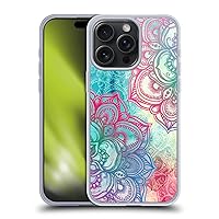 Head Case Designs Officially Licensed Micklyn Le Feuvre Round and Round The Rainbow Mandala 3 Soft Gel Case Compatible with Apple iPhone 15 Pro Max and Compatible with MagSafe Accessories