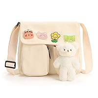 Kawaii Crossbody Bag Cute Messenger Bags Canvas Shoulder Purse Gifts for Teens