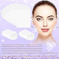 Face Lift Tape,60 Pieces Face Tape with 8 Lifting Ropes,Face Tape Lifting Invisible with String,Face Lift Tapes and Bands,Invisible Face Lifter Tape for Makeup Facial Wrinkles Saggy Skin Waterproof