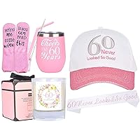60th Happy Birthday Gift for Women, 60th Birthday Gift for Woman, I'm 60, Best Turning 60 Year Old Birthday Gift Ideas for Wife, Mom, Her,Novelty Gift for Woman, 60th Birthday Party Supplies Gifts