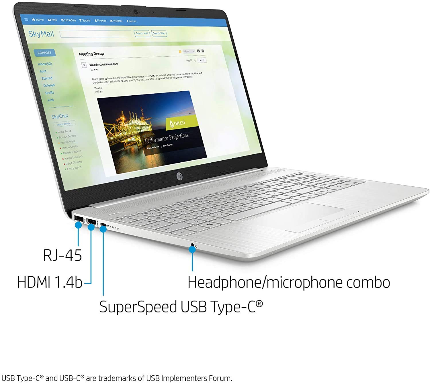 HP 2021 15.6'' HD Laptop PC AMD Dual-Core Ryzen 3 3250U 4GB DDR4 128GB SSD + 1TB HDD AMD Radeon Graphics USB-C HDMI WiFi AC RJ45 Bluetooth Webcam Fast Charge Windows 10 Home