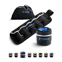 Adjustable Ankle Weights 1 To 2/5/10/20 LBS Pair with Carry Bag - Breathable Fabrics, Reflective Trim - Strength Training Leg Wrist Arm Ankle Walking Weights Sets for Women Men Kids……