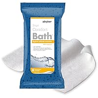 Stryker - Sage Comfort Bath Cleansing Washcloths - 1 Package, 8 Cloths - Fresh Scent, No-Rinse Bathing Wipes, Ultra-Soft and Heavy Weight Cloth, Hypoallergenic